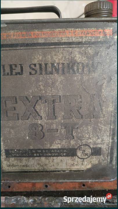 Oryginalny kanister z olejem lata 70 te Cieszyn
