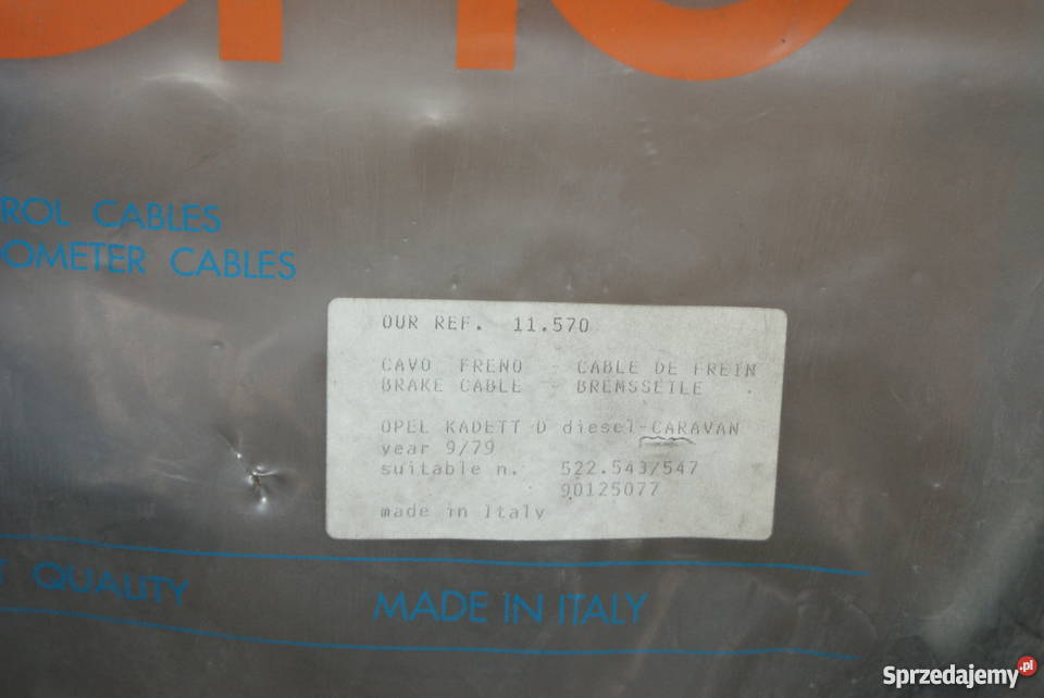 LINKA HAMULCA RĘCZNEGO OPEL KADETT D COMBI mazowieckie Białobrzegi