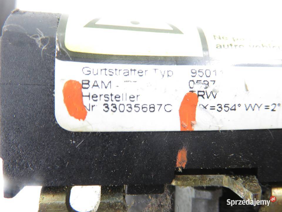 PAS LEWY PRZEDNI FIAT STILO 3d 33035687C Pasy bezpieczeństwa