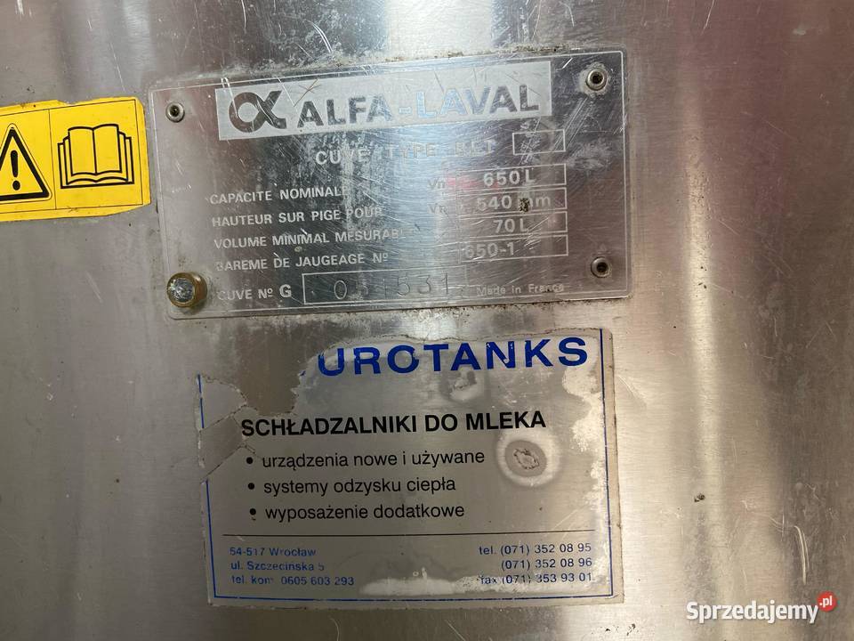 Zbiornik na mleko 650 litrów Zbiorniki Łaskarzew