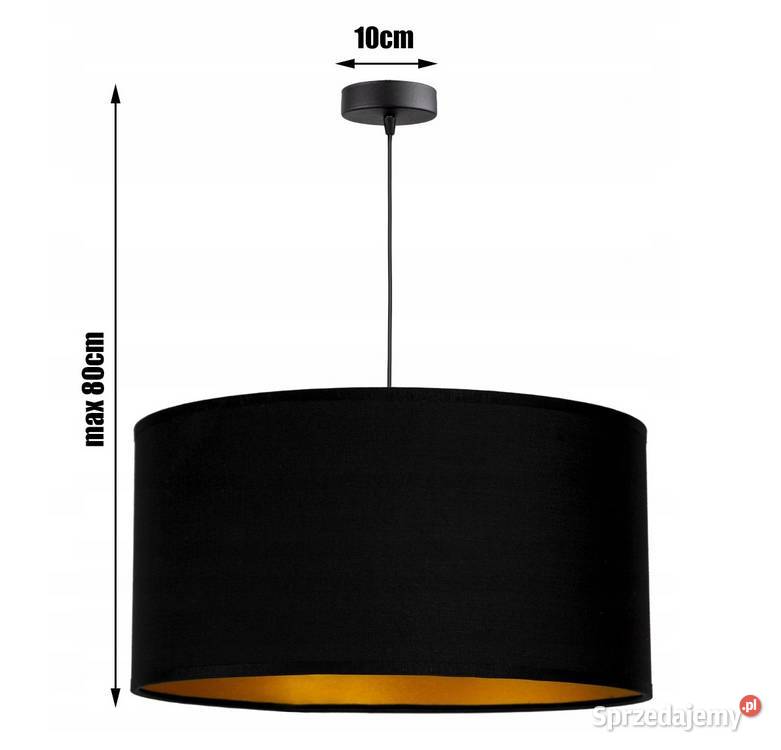 LAMPA WISZĄCA SUFITOWA ŻYRANDOL ZŁOTA Czarna Oświetlenie Choroszcz