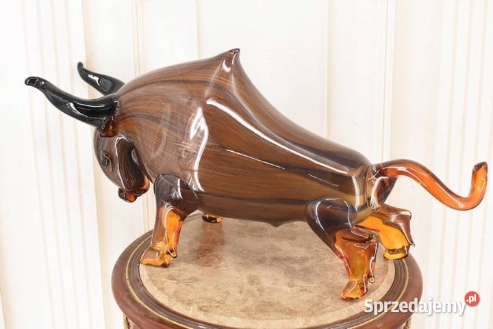 Szkło Murano Style Byk z Wall Street Figura