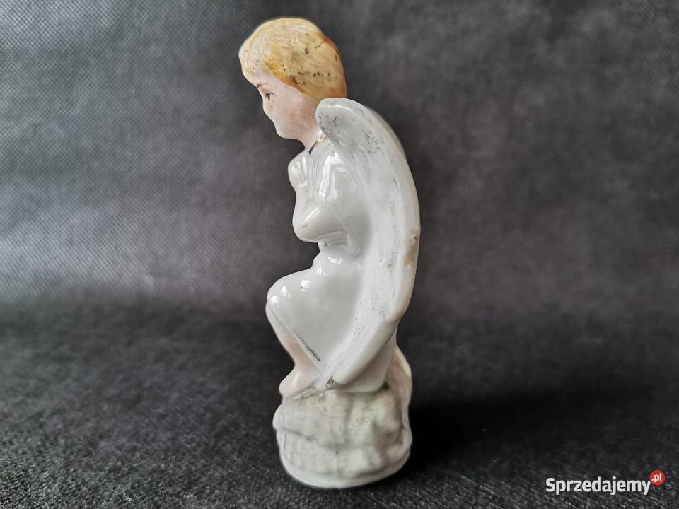 Stara przedwojenna mała figurka Śląski Anioł Katowice