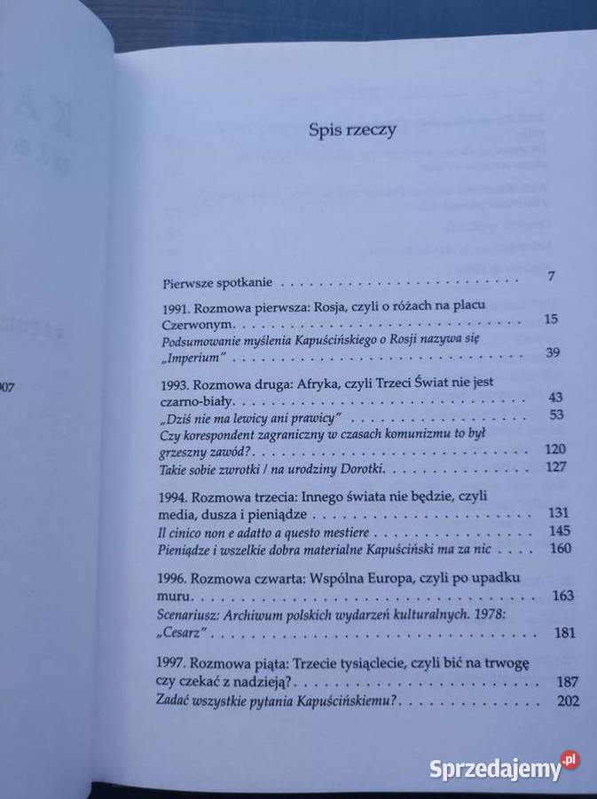 Kapuściński nie ogarniam świata Krzysztof Kultura i Rozrywka