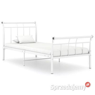vidaXL Rama łóżka biała metalowa 90 x 200 325031 mazowieckie Warszawa