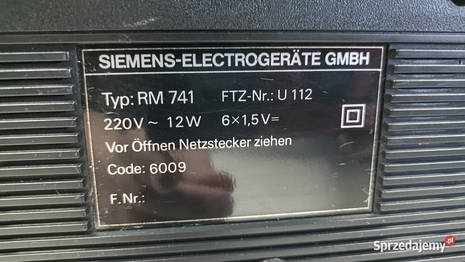 SIEMENS RM 741 Radiomagnetofon