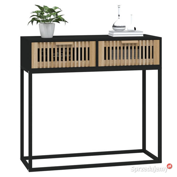 Stolik konsolowy czarny 80x30x75 WM352104 Stoły Warszawa