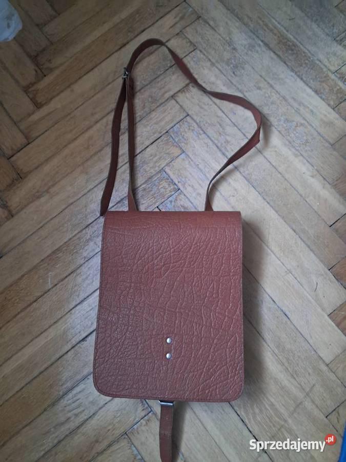 skórzana torba raportówka z prlu stan
