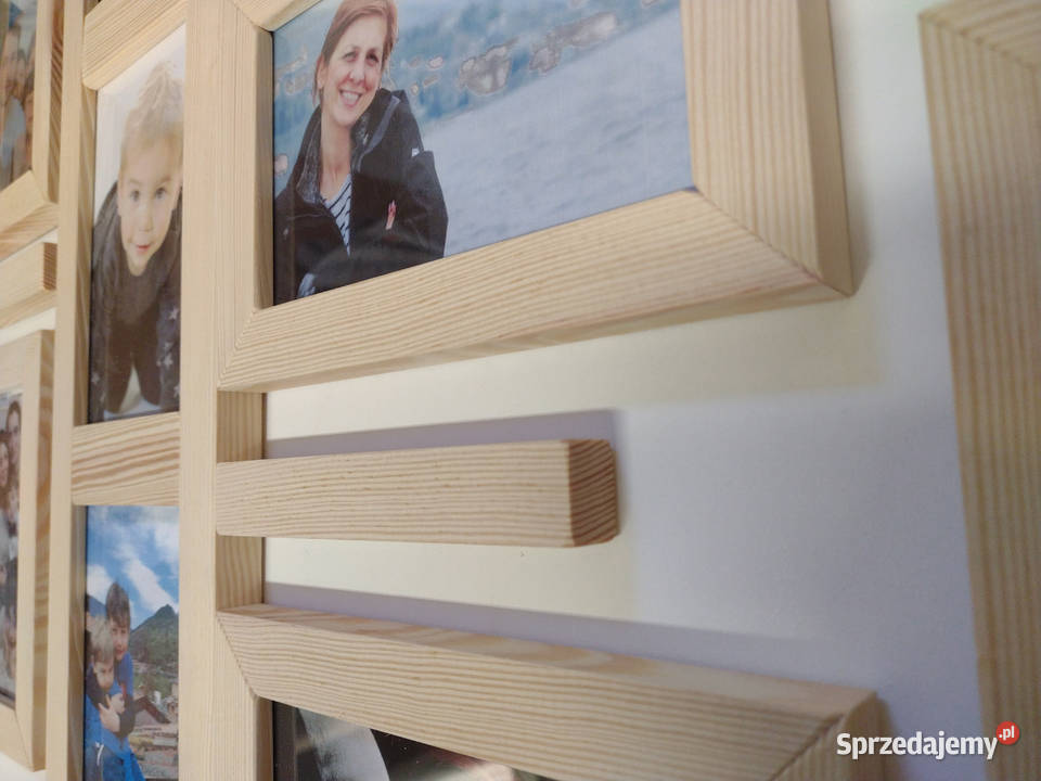 Drewniana Multirama Ramka na 13 zdjęć 10x15 Warszawa