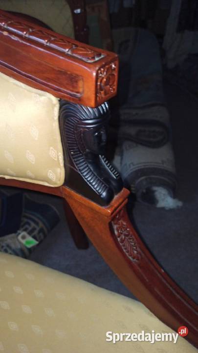 fotel kubełkowy mahoń Hebanowe popiersia pomorskie Gdańsk