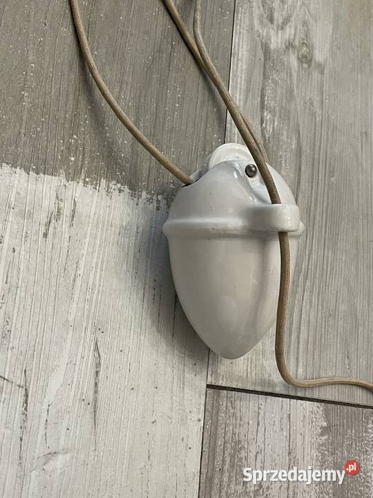 Stara lampa wisząca kuchenna z przeciwwagą Chudów