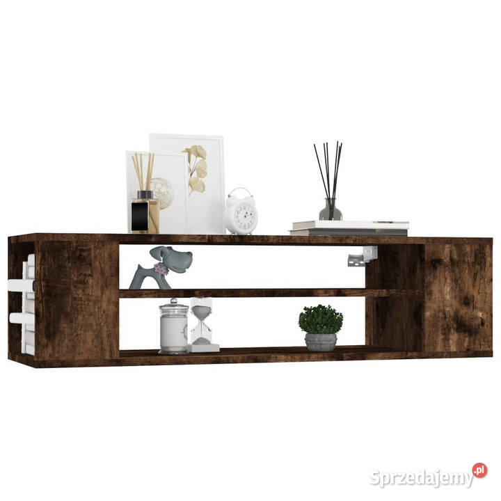 Wisząca szafka pod TV przydymiony dąb 100x30x265 Meble
