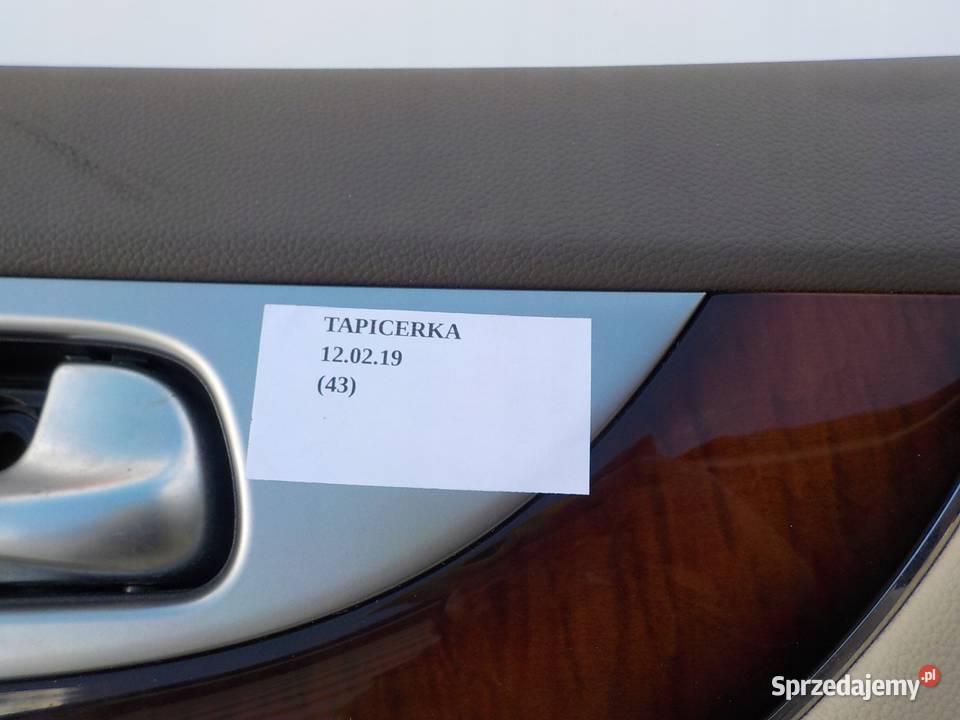 TAPICERKA BOCZEK DRZWI PRAWY TYŁ INFINITI FX QX Wyposażenie wnętrza Nowy Tomyśl sprzedam