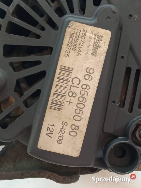 ALTERNATOR 9665605080 14 HDI Citroen Nemo I 2007 Rok produkcji 2009