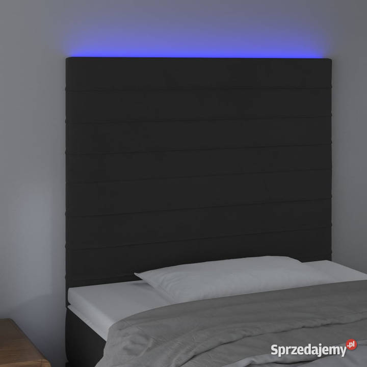 Zagłówek do łóżka z LED czarny 90x5x118128 Warszawa sprzedam