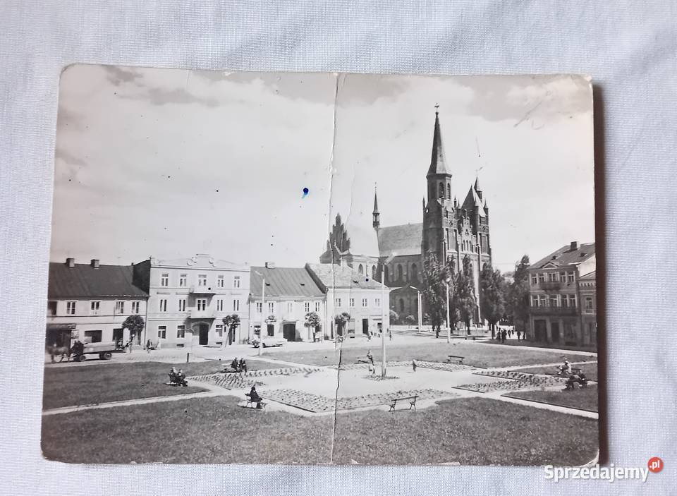 Pocztówka Turek Plac Wojska Polskiego kościół sprzedam