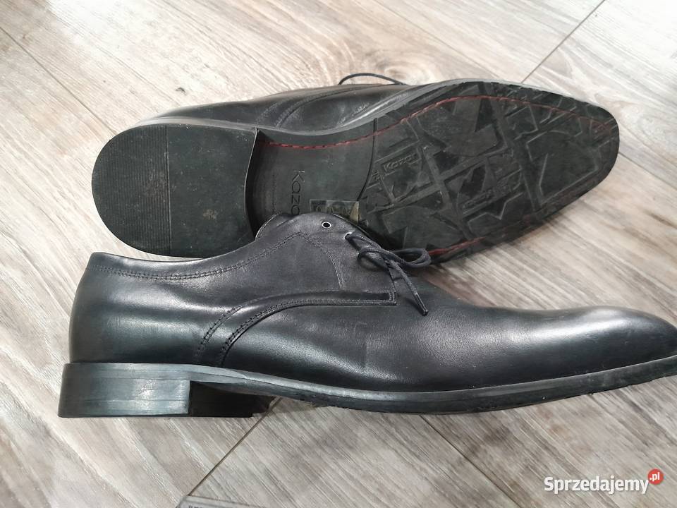 Buty półbuty Kazar męskie skóra czarne 41 26.5cm Wieliczka