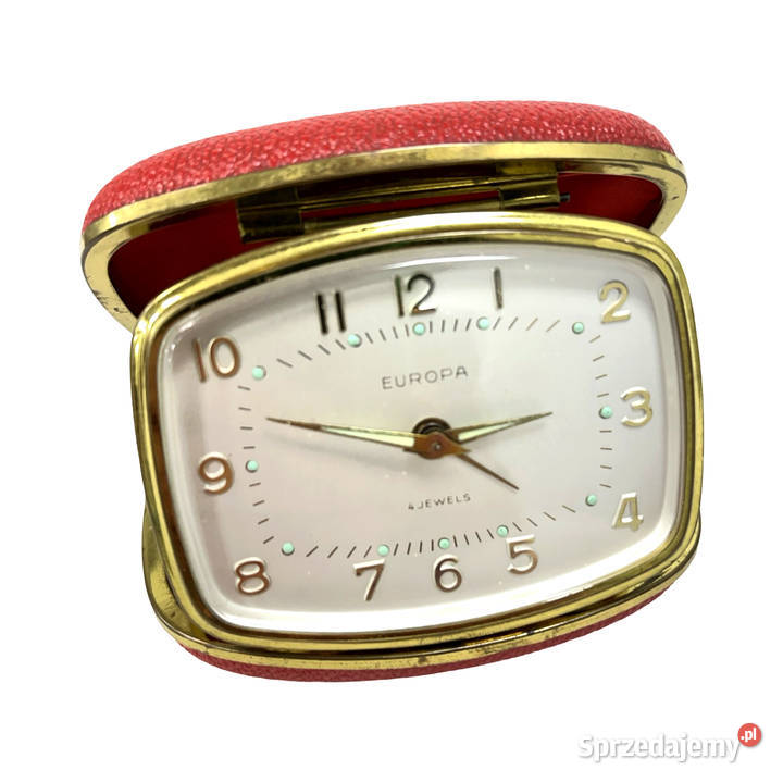 Vintage budzik podróżny EUROPA lata mazowieckie Warszawa