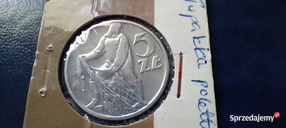 Stare monety 5 złotych 1960 Rybak PRL Polska Lesko