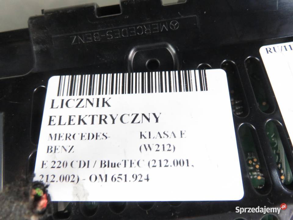 LICZNIK MERCEDES KLASA E W212 E 220 CDI osobowe małopolskie
