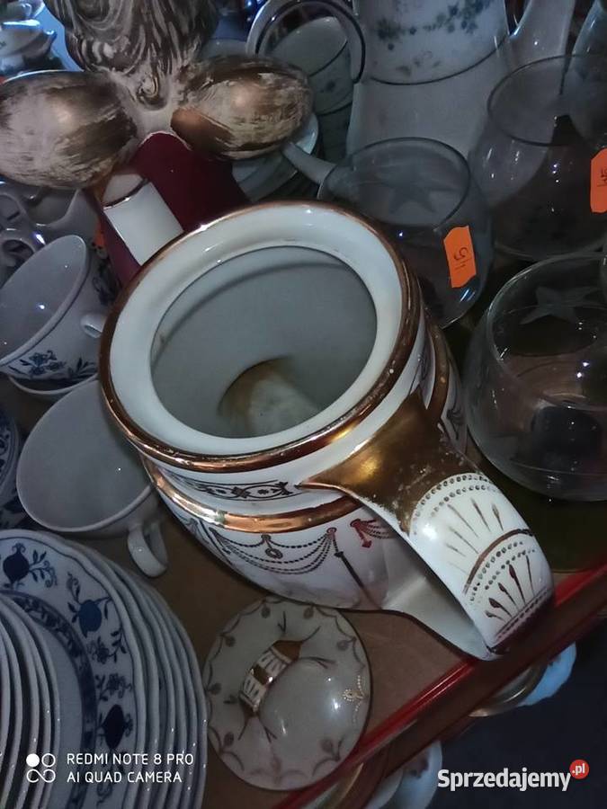 Złota pajęczynka Ręcznie zdobiony Dzbanek do Gdańsk sprzedam