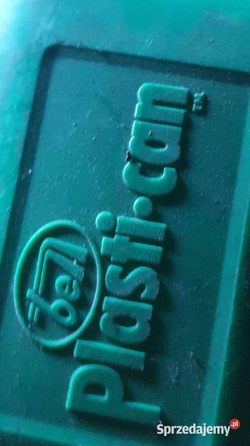 Kanister plastikowy mały zielony na benzyne olej mazowieckie