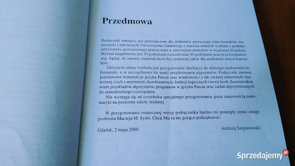 Podstawy informatyki Andrzej Szepietowski Książki naukowe i popularnonaukowe Gdańsk