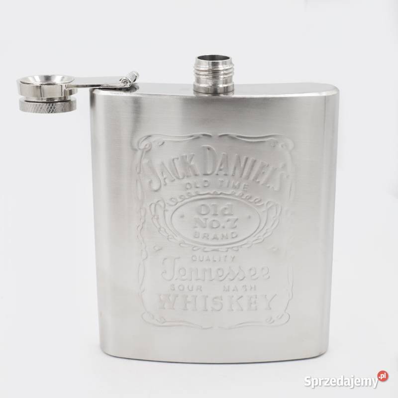 Piersiówka Jack Daniels metalowa kieliszki lejek Sprzęt kuchenny wielkopolskie Poznań