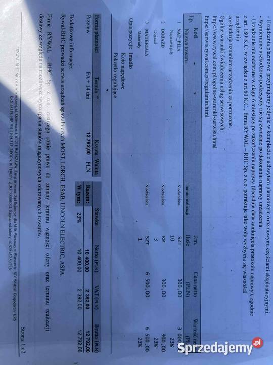 Piła taśmowa mep shark 332 Sxi Evo serwisie Pozostałe Biznes i Przemysł