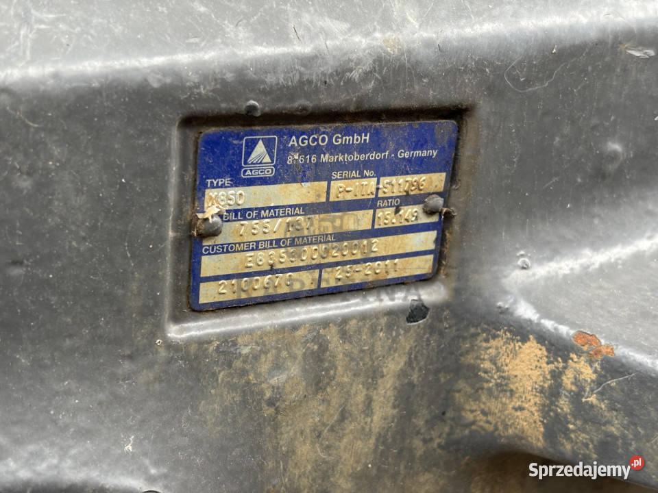 Fendt 828 Obudowa Osi Łuk Osi 755137 Pozostałe Części i osprzęt rolniczy Jastrzębniki