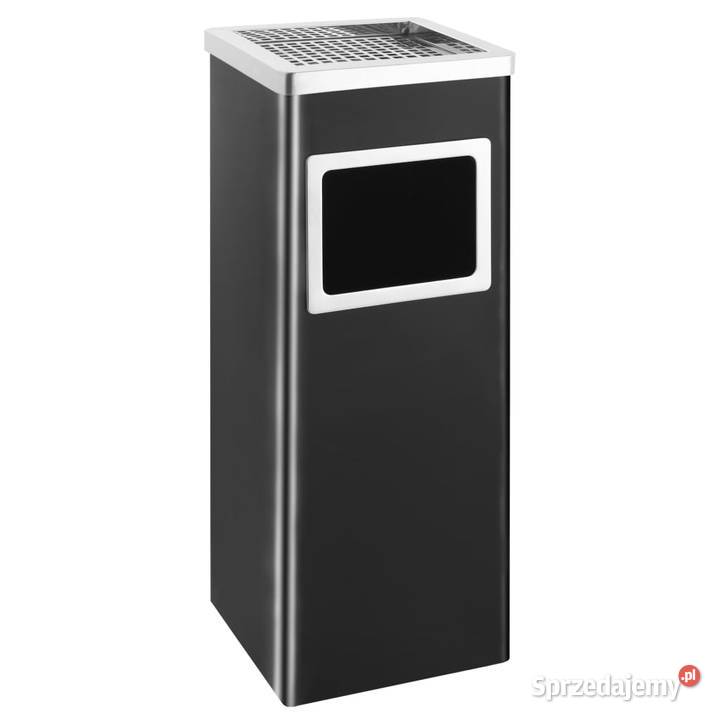 vidaXL Hotelowy kosz na śmieci z popielniczką 36