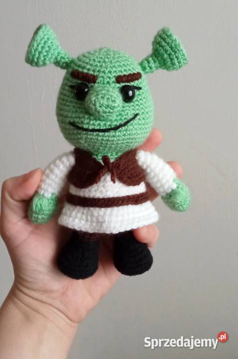 Shrek na szydełku Łask