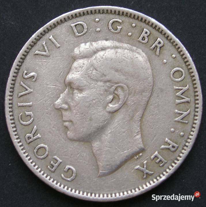 WIELKA BRYTANIA 2 SHILLING 1948 KRÓL JERZY VI Łódź