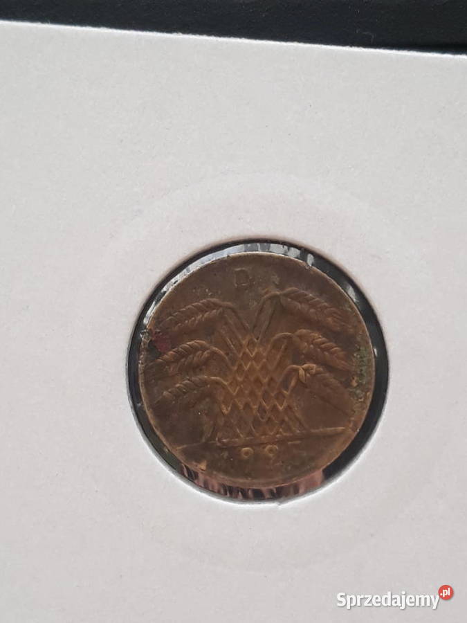 5 Fenigów Niemcy 1925 r men D wielkopolskie Konin