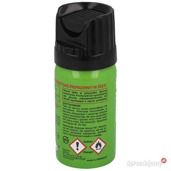 Gaz pieprzowy Sharg Defence Green Gel 2mln SHU mazowieckie Maciejowice sprzedam
