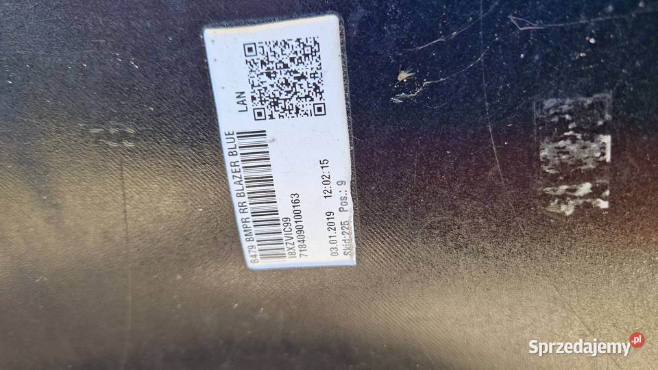 FORD FIESTA MK8 ZDERZAK TYLNY TYŁ H1BB17906AA Części samochodowe