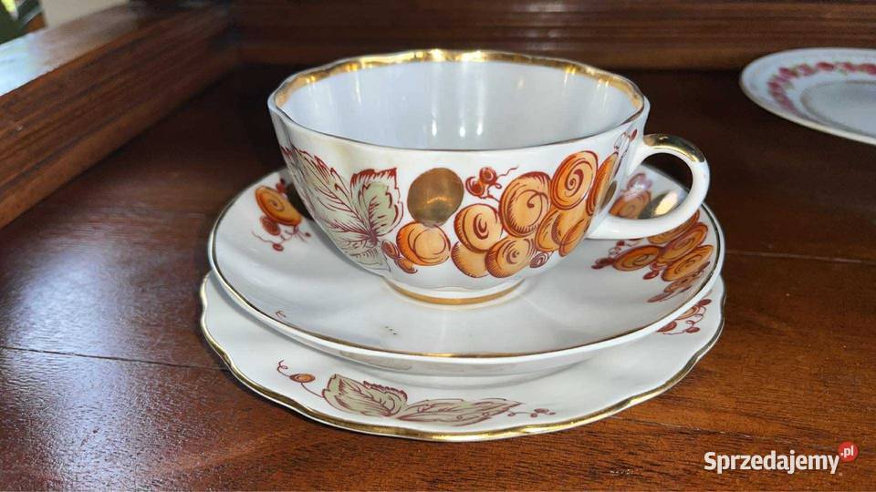 Filiżanka z talerzykiem deserowym Łomonosow Gdańsk