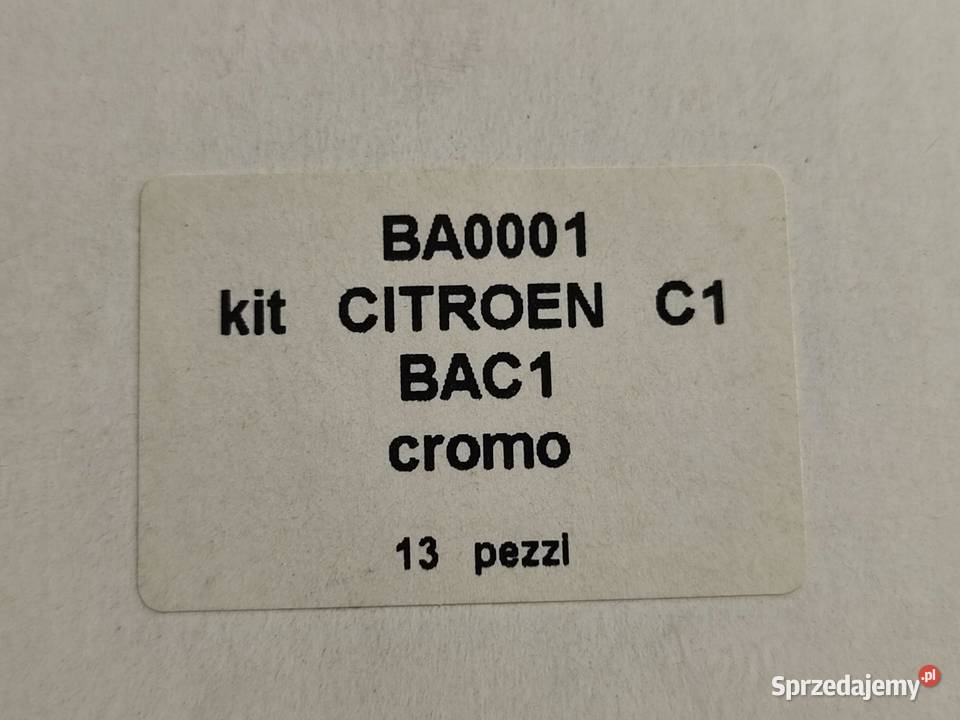 ZESTAW RAMEK CHROM GAŁKA I MANETKA CITROEN C1 Panele sterowania, przełączniki