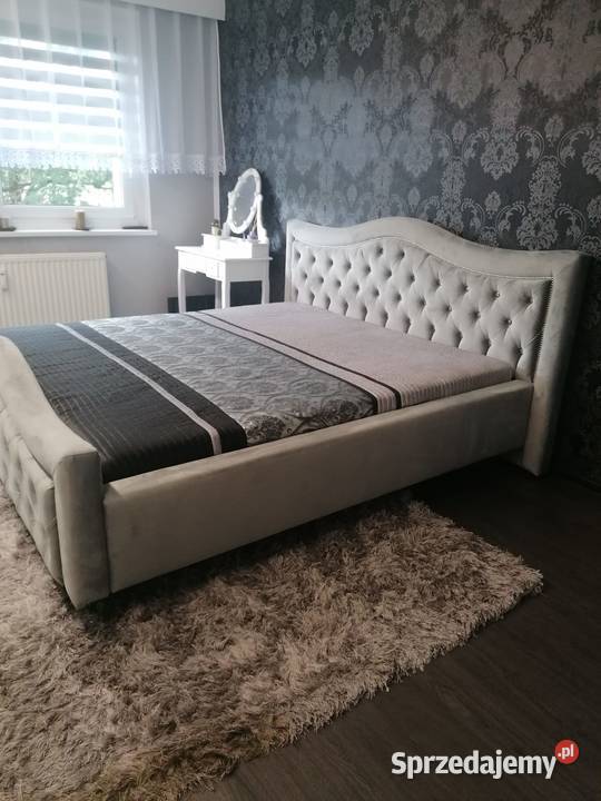 Łóżko sypialniane tapicerowane GREY DELUX