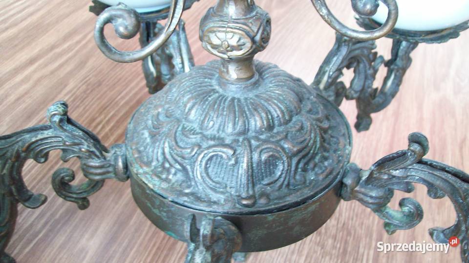 Podsufitowa stylowa lampa pięcioramienna z odcienie brązowego Reda