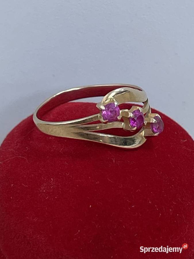 Pierścionek z cyrkoniami 585 p r 18 224g Gdańsk sprzedam