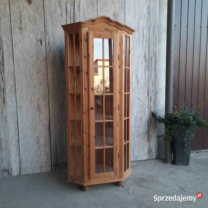 witryna narożnikowa sosnowa 647 Byczyna