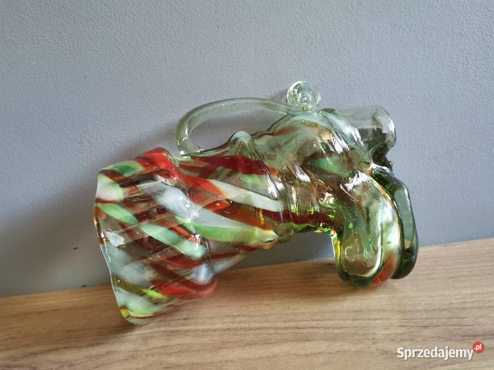 Stary kolorowy wazon But kolorowe szkło design
