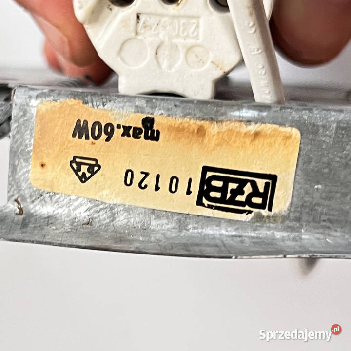 Biały szklany plafon kinkiet RZB Bamberg Niemcy