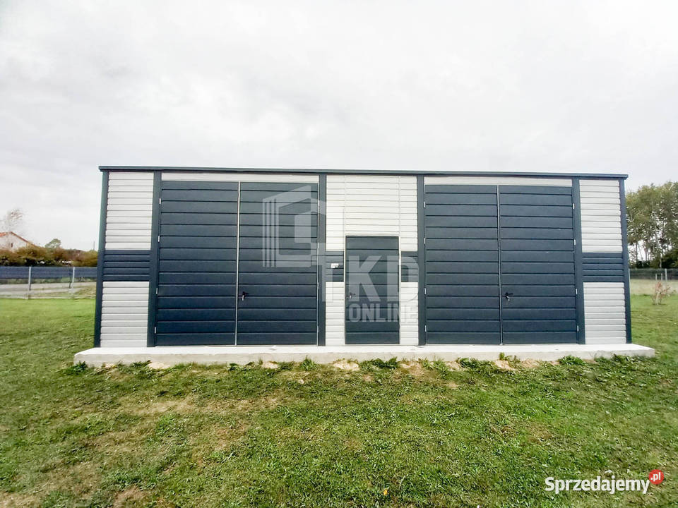 Hala Garaż Blaszany 85x6 2x Brama drzwi rynny Garaże i miejsca postojowe Białystok