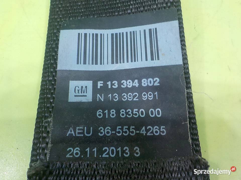 OPEL ZAFIRA C 13r 5D pas bezpieczenstwa prawy osobowe Suków