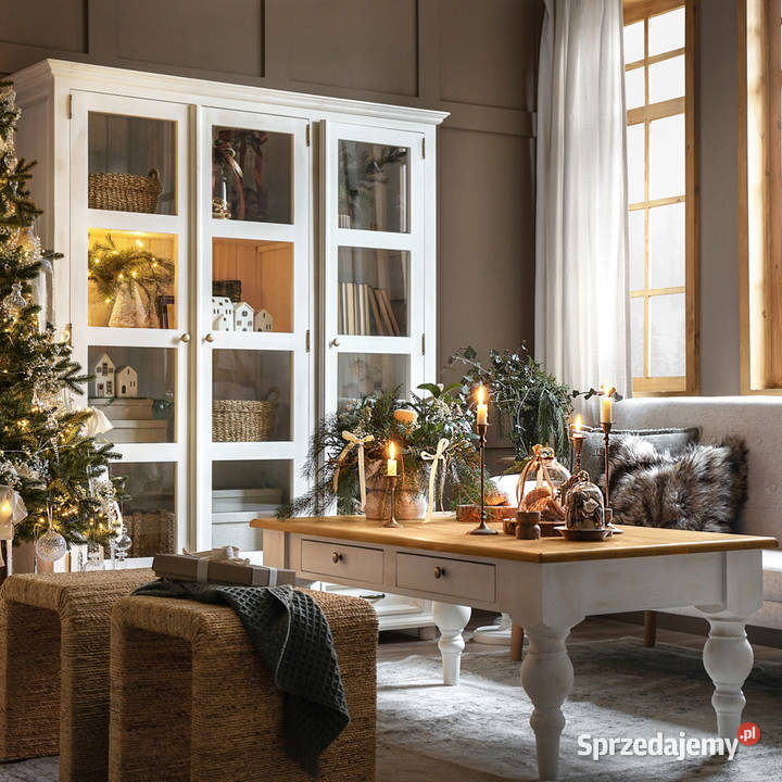 Stylowa ława z toczonymi nogami MES 19 75cm małopolskie Maków Podhalański