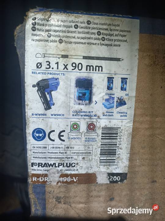 RawlPlug 31x90 gwoździe pierścieniowe RDRK3190V Maków Mazowiecki sprzedam