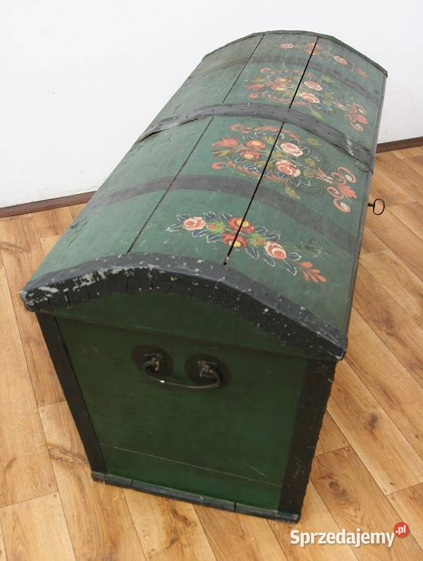 Oryginalny Kufer Malowany 1859 AntykiMarki