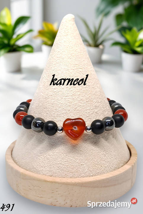 Bransoletka z karneolu KARNEOL serce kulka 491 Warszawa sprzedam